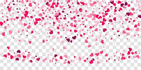 Coeur de confettis tombe sur le fond . — Image vectorielle