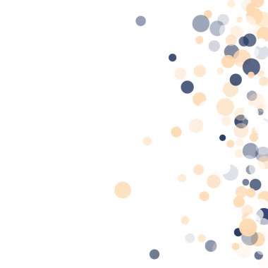 Altın, mavi konfeti şeffaf noktalar.