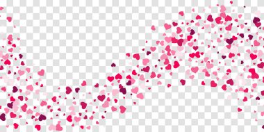 Kalp konfeti arka plan üzerine düşüyor.