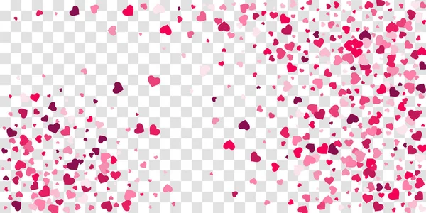 Coeur de confettis tombe sur le fond . — Image vectorielle