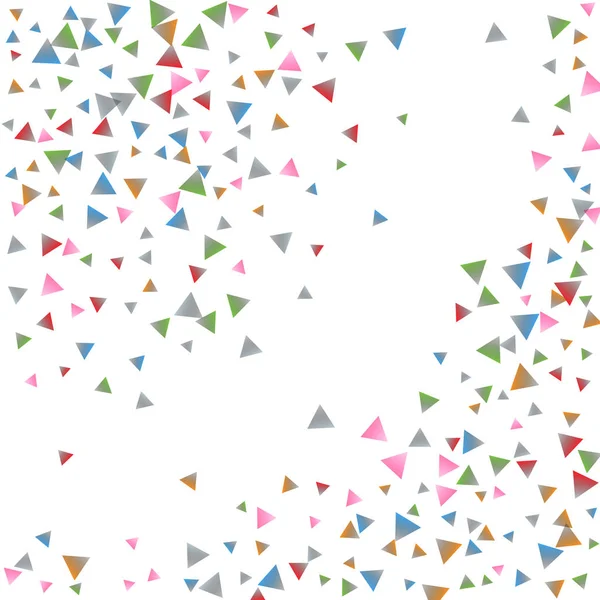 Beyaz zemin üzerine konfeti üçgenler.