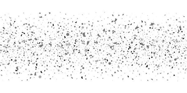 Confettis à paillettes argentées sur fond blanc. — Image vectorielle