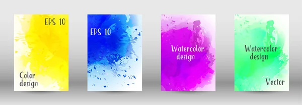 Design cover with a picture of watercolor spray. — Stock Vector