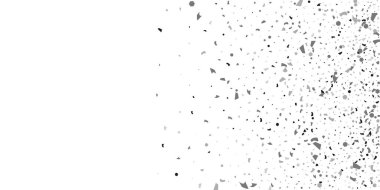 Beyaz arka planda gümüş simli konfeti.