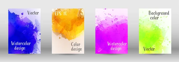 Design cover with a picture of watercolor spray. — Stock Vector