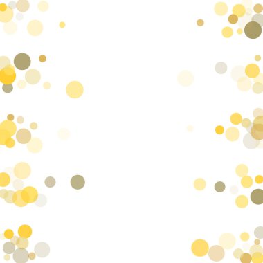 Beyaz zemin üzerine altın nokta konfeti.