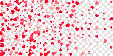 Kalp konfeti arka plan üzerine düşüyor.