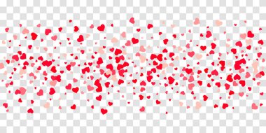 Kalp konfeti arka plan üzerine düşüyor.