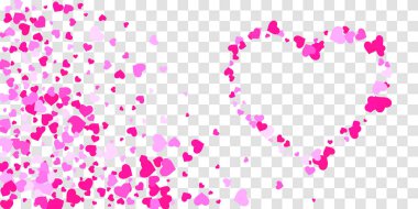 Kalp konfeti arka plan üzerine düşüyor.