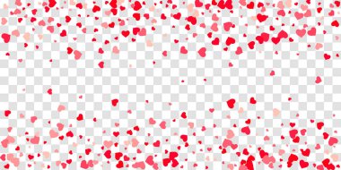 Kalp konfeti arka plan üzerine düşüyor.