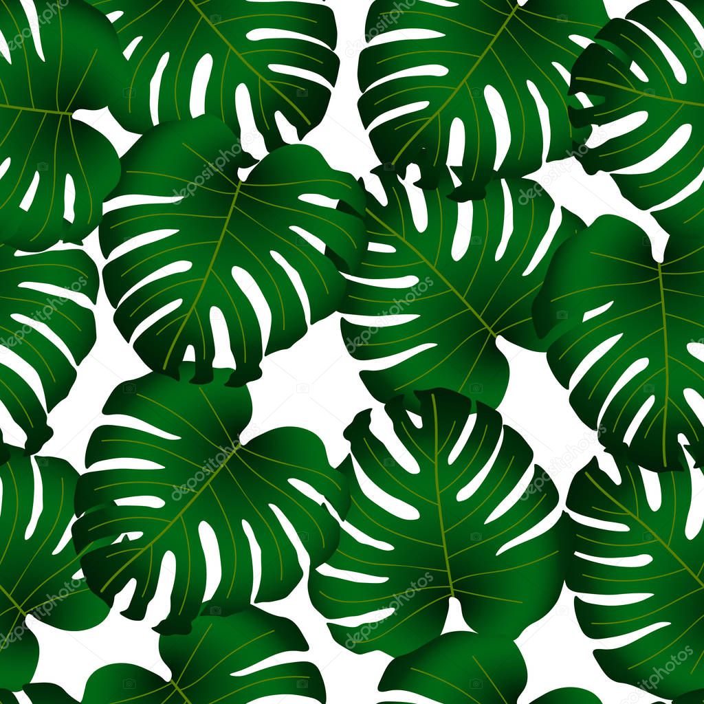 Vector seamless tropical pattern