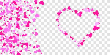 Kalp konfeti arka plan üzerine düşüyor.