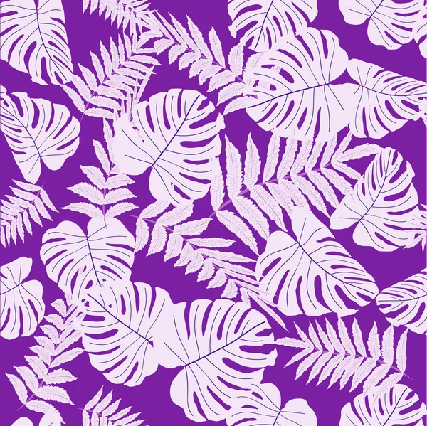 Patrón tropical sin costura vectorial — Vector de stock