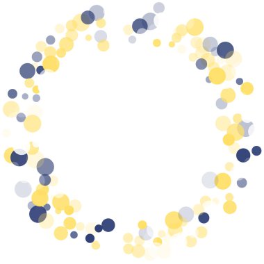 Altın, mavi konfeti şeffaf noktalar.