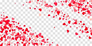 Kalp konfeti arka plan üzerine düşüyor.