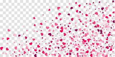 Kalp konfeti arka plan üzerine düşüyor.