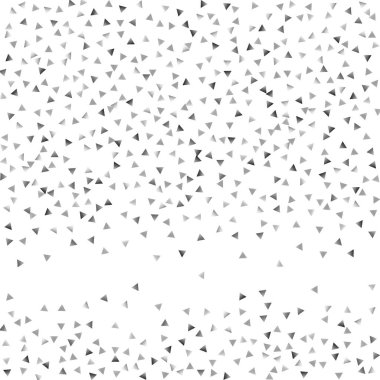 Beyaz bir arka plan üzerinde gümüş konfeti üçgen.