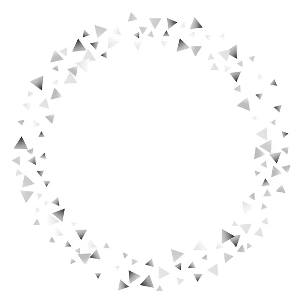 Silver confetti triangle on a white background. — Stock Vector