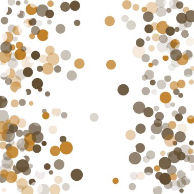 Altın, beyaz ve gri konfeti şeffaf noktalar.