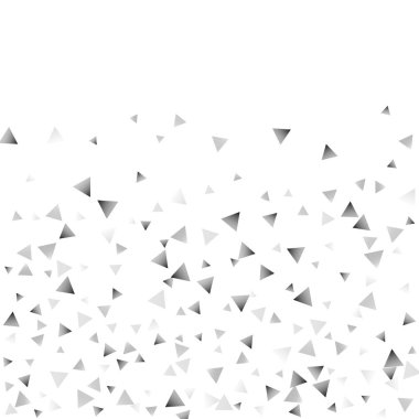 Beyaz bir arka plan üzerinde gümüş konfeti üçgen.