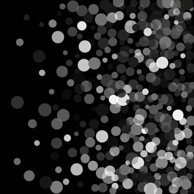  Siyah bir zemin üzerine gümüş glitter konfeti.