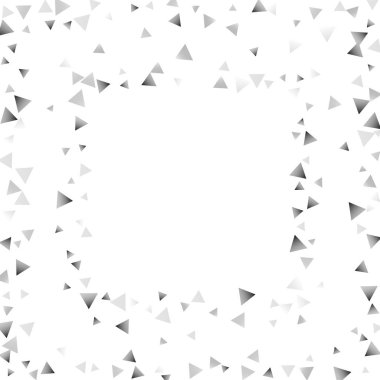 Beyaz bir arka plan üzerinde gümüş konfeti üçgen.