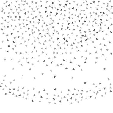 Beyaz bir arka plan üzerinde gümüş konfeti üçgen.