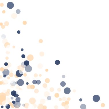 Altın, mavi konfeti şeffaf noktalar.