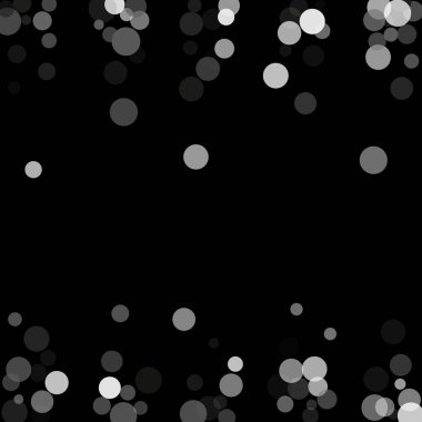  Siyah bir zemin üzerine gümüş glitter konfeti.