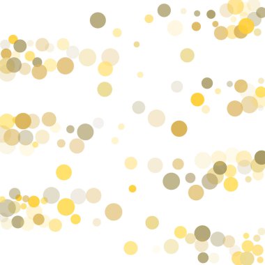 Beyaz zemin üzerine altın nokta konfeti.