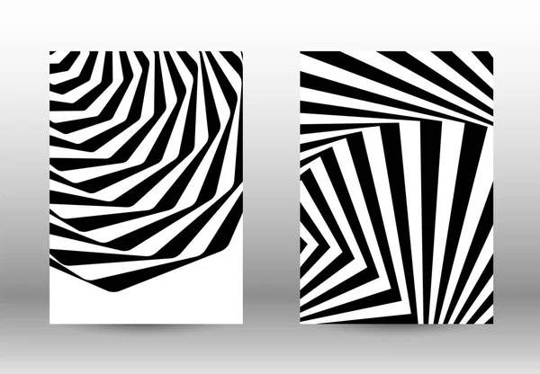 線が歪んでいる抽象的なパターンの集合. — ストックベクタ