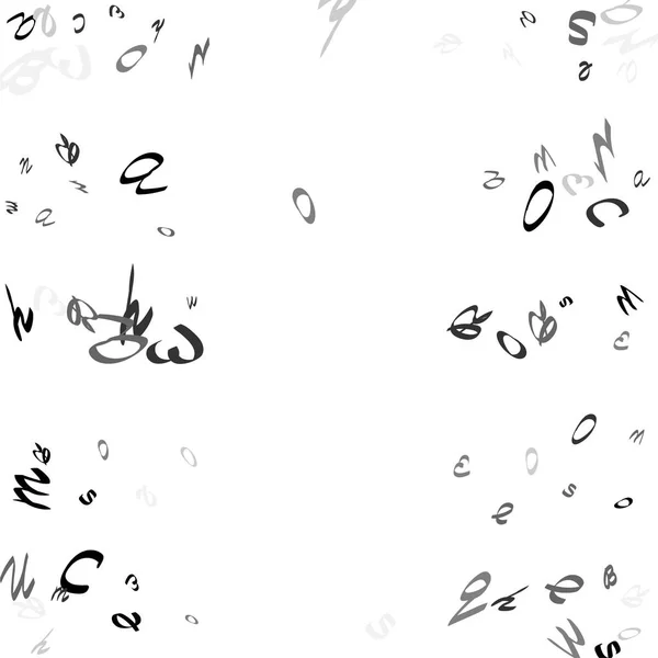 黑色手写字母的抽象背景 — 图库矢量图片