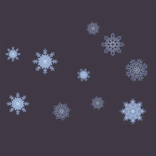 Año Nuevo vector de fondo con la caída de copos de nieve — Vector de stock