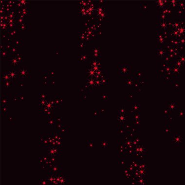 Konfeti yıldız koyu arka plan üzerinde kırmızı ışıltı