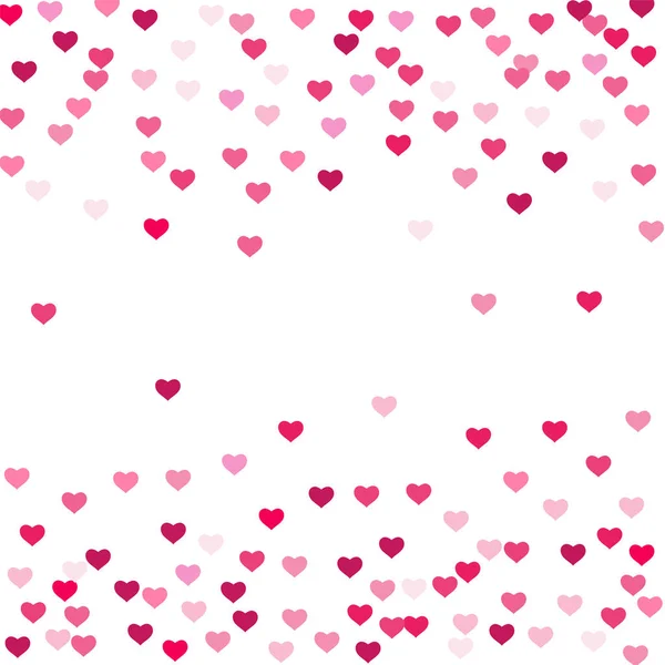 Coeur confettis tombent magnifiquement sur le fond — Image vectorielle