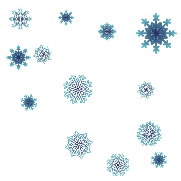 Año Nuevo vector de fondo con la caída de copos de nieve — Archivo Imágenes Vectoriales