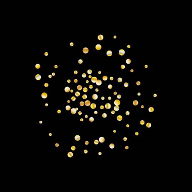 Siyah bir zemin üzerine altın konfeti.