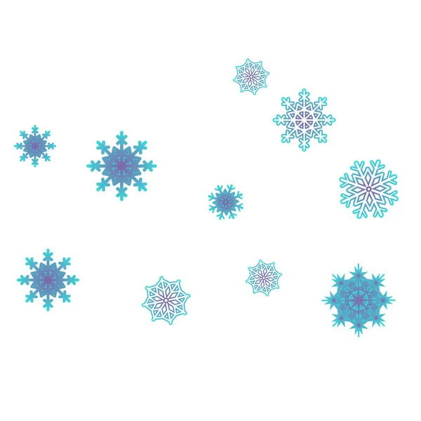 Vecteur de fond Nouvel An avec chute de flocons de neige — Image vectorielle
