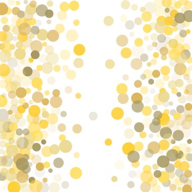 Beyaz zemin üzerine altın nokta konfeti.
