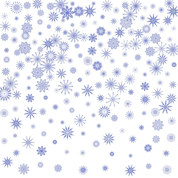 Beyaz arkaplanda mavi kar taneleri. 