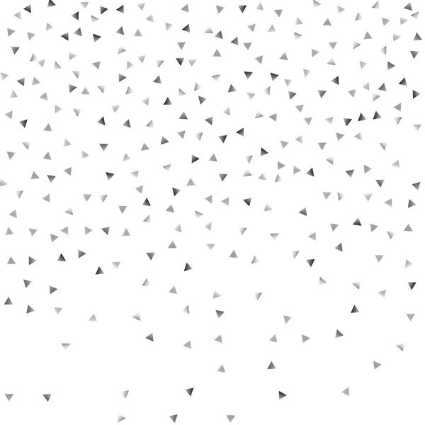 Stříbrné konfety trojúhelník na bílém pozadí. — Stockový vektor