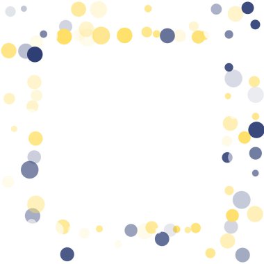 Altın, mavi konfeti şeffaf noktalar.