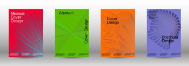 En az vektör tasarım kapakları.