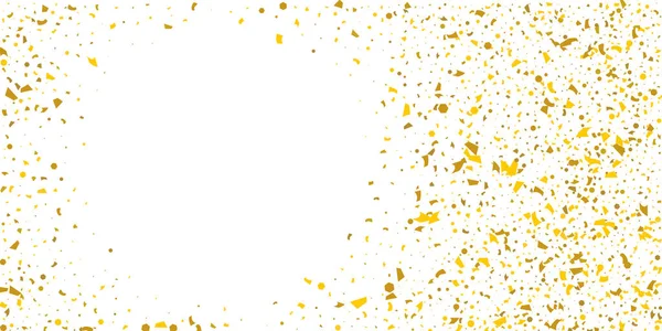 Beyaz arka planda altın parıltılı konfeti.