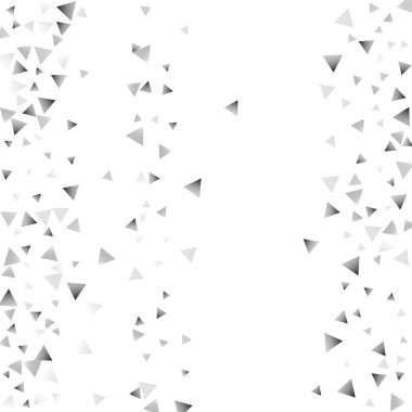 Beyaz bir arka plan üzerinde gümüş konfeti üçgen.