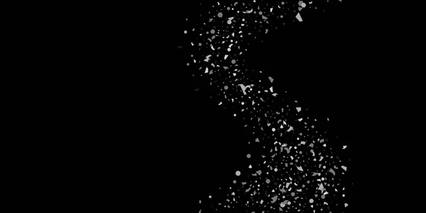 A glitter of silver particles on a black — Stock Vector