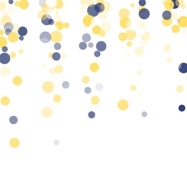 Arka plan beyaz altın, mavi konfeti şeffaf noktalı. Tasarım öğeleri farklı boyut, renk, uygun arka planlar tebrik kartları, posterler, yeni yıl