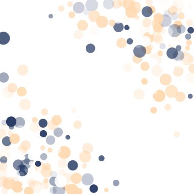 Altın, mavi konfeti şeffaf noktalar.