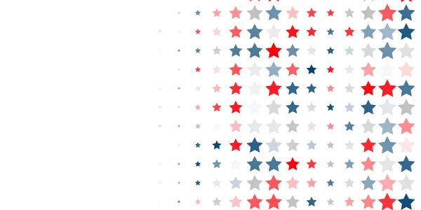 红色, 蓝色, 白色星的抽象背景 — 图库矢量图片