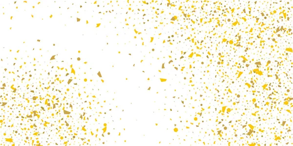Конфетти с золотыми блестками на белом фоне. — стоковый вектор